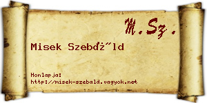 Misek Szebáld névjegykártya